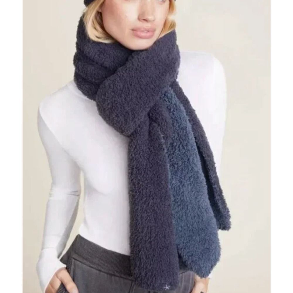NWT Barefoot Dreams CozyChic Lite Confetti Scarf Deep Sea Blue Indigo Luxe Gift